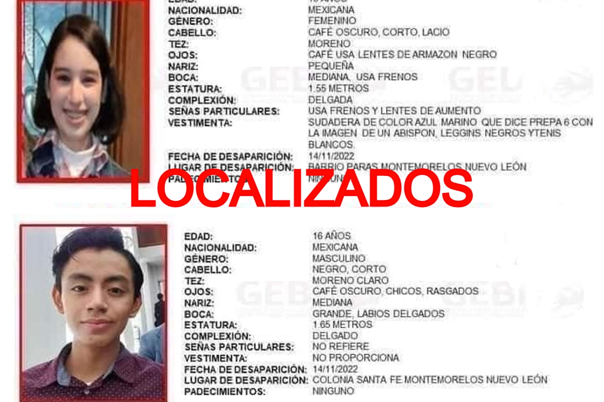 Encuentran en Coahuila a adolescentes desaparecidos en Nuevo León | Milenio Digital
