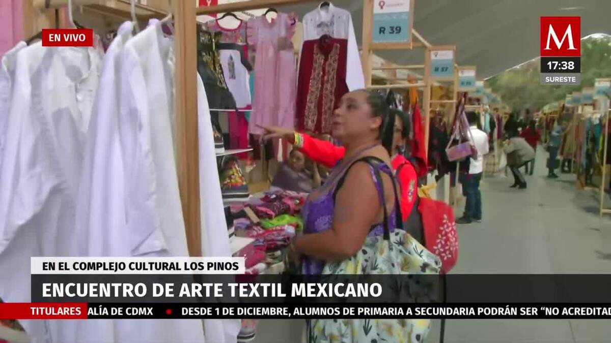 Encuentro de arte textil mexicano en Los Pinos