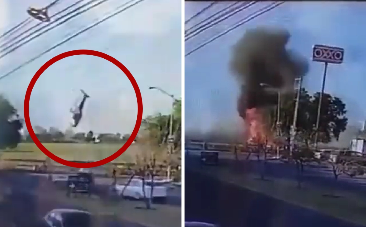 El helicóptero cayó con velocidad sobre un terreno y se incendió posteriormente. | Especial