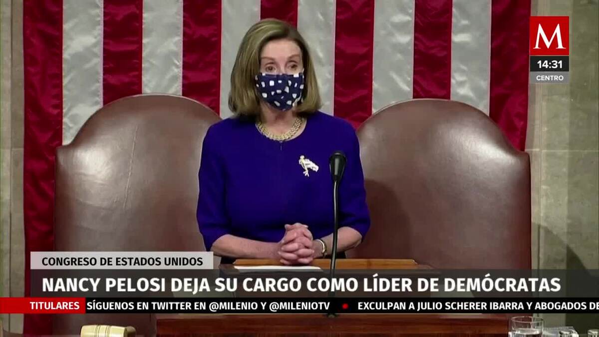 La líder de demócratas en Congreso de EU anuncia su renuncia