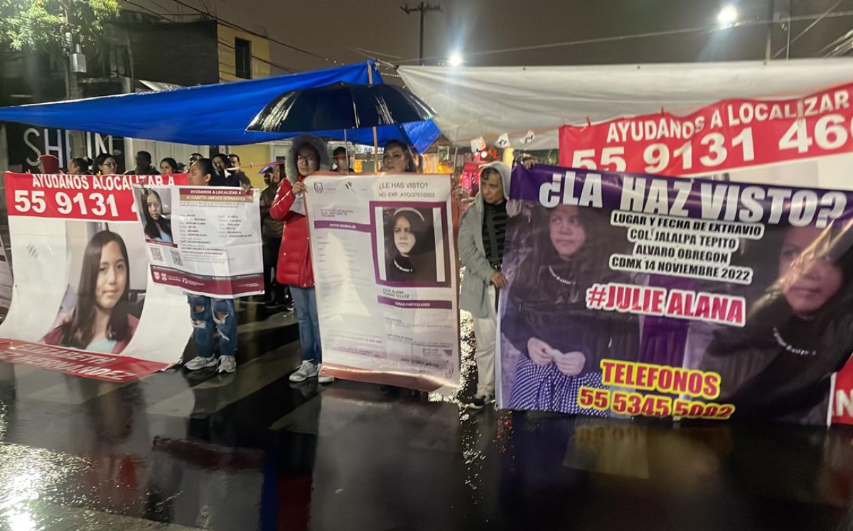Protesta por las menores desaparecidas. (Luis Alfaro)