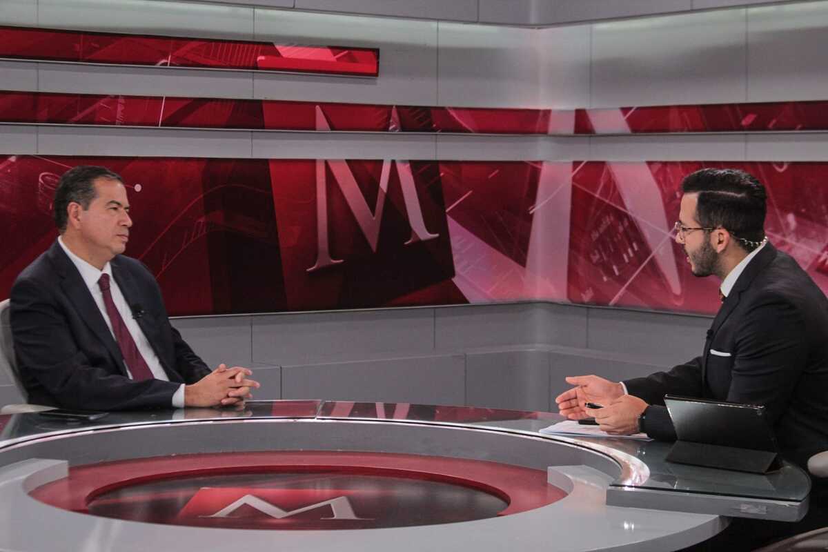 Ricardo Mejía en entrevista con Pedro Gamboa para MILENIO Televisión. (Emiliano Molina)