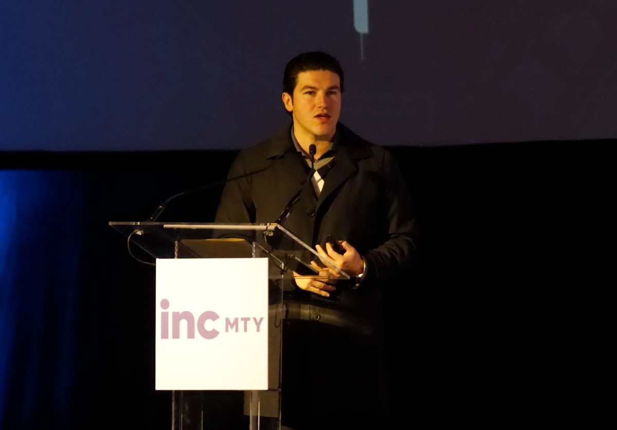 Samuel García acudió hoy al evento INC Monterrey, en Cintermex. Foto: Jorge López