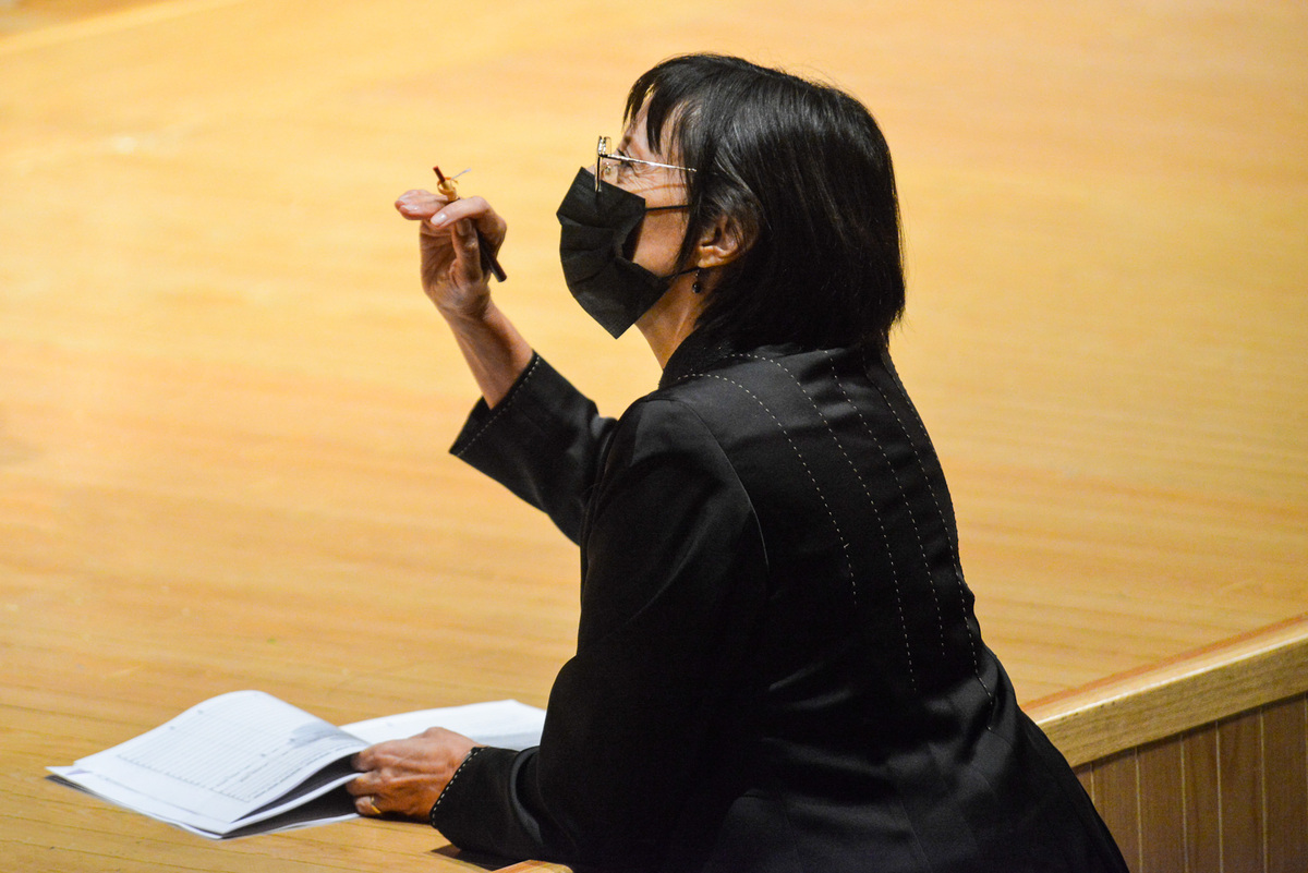 La compositora mexicana durante un ensayo con la Ofunam. (Foto: Especial)