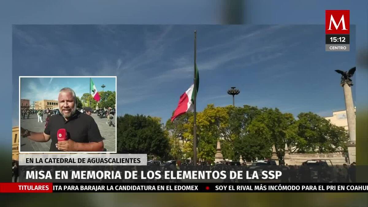 Misa en memoria de los agentes de la SSP en Aguascalientes