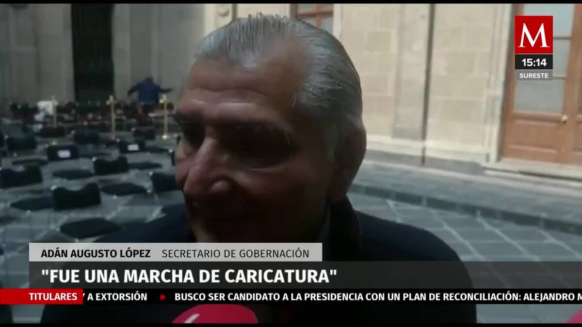 Marcha en defensa del INE fue una "caricatura", dice Adán Augusto López