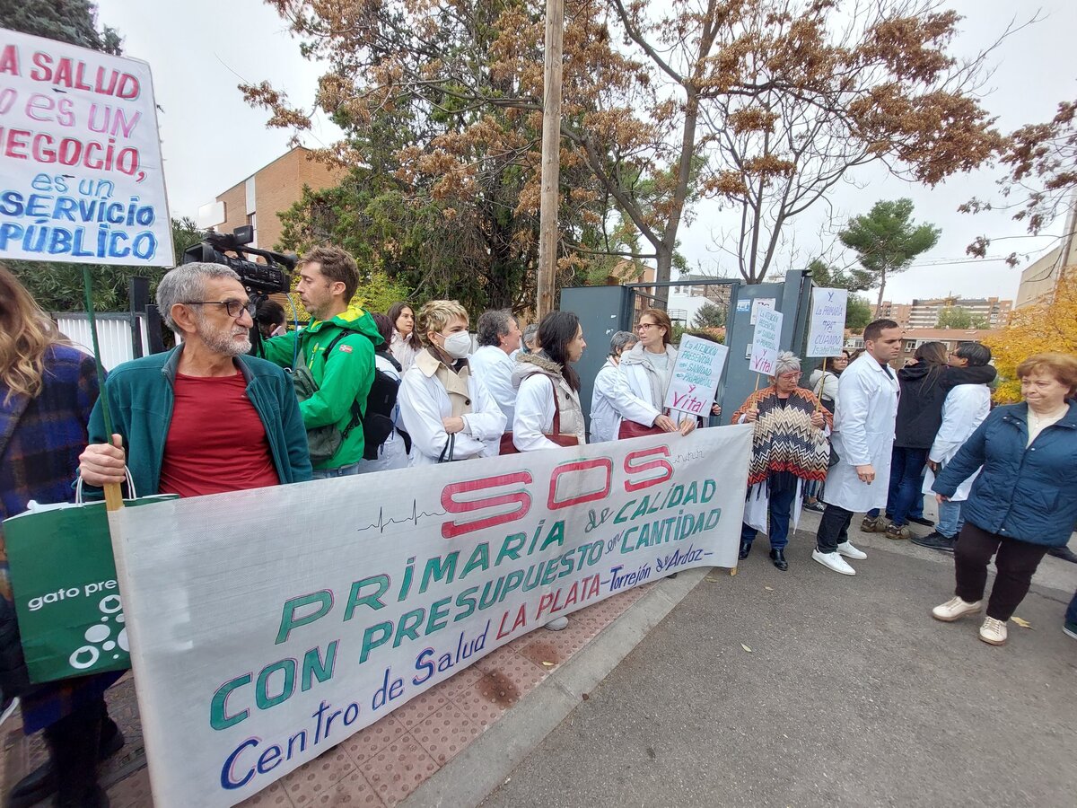 Los médicos protestaron en Madrid. | Foto de Médicos y TS-Madrid