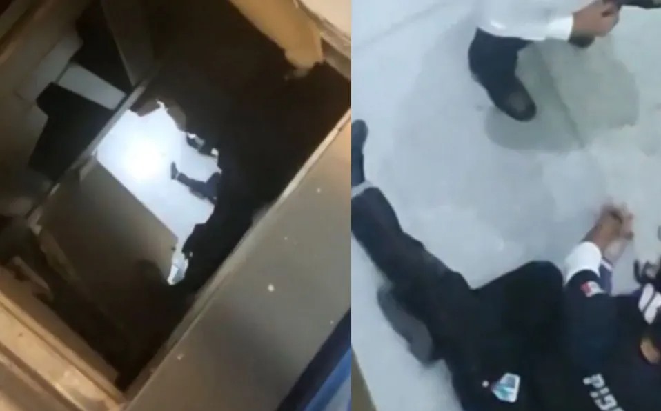 Mujer cae desde segundo nivel de plaza comercial en Pachuca