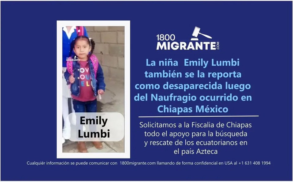 Naufragan migrantes ecuatorianos en costas de Chiapas; una niña murió
