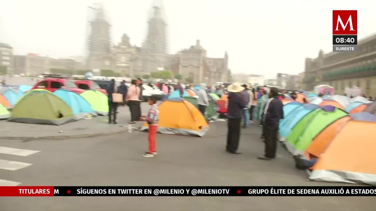 Cierres viales en Zócalo capitalino por plantón de CETEG