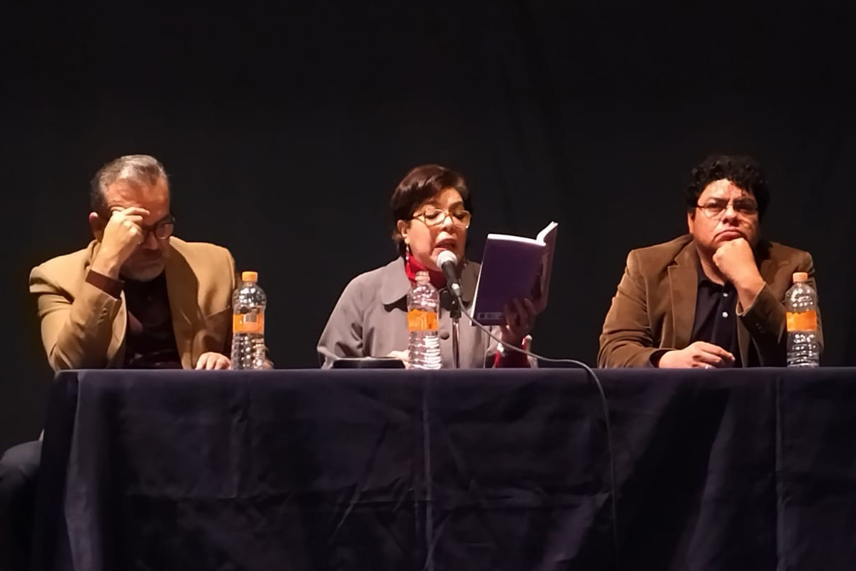 Jaime Muñoz Vargas, Nancy Azpilcueta Miguel Amaranto en el teatro Alfonso Garibay. | Especial