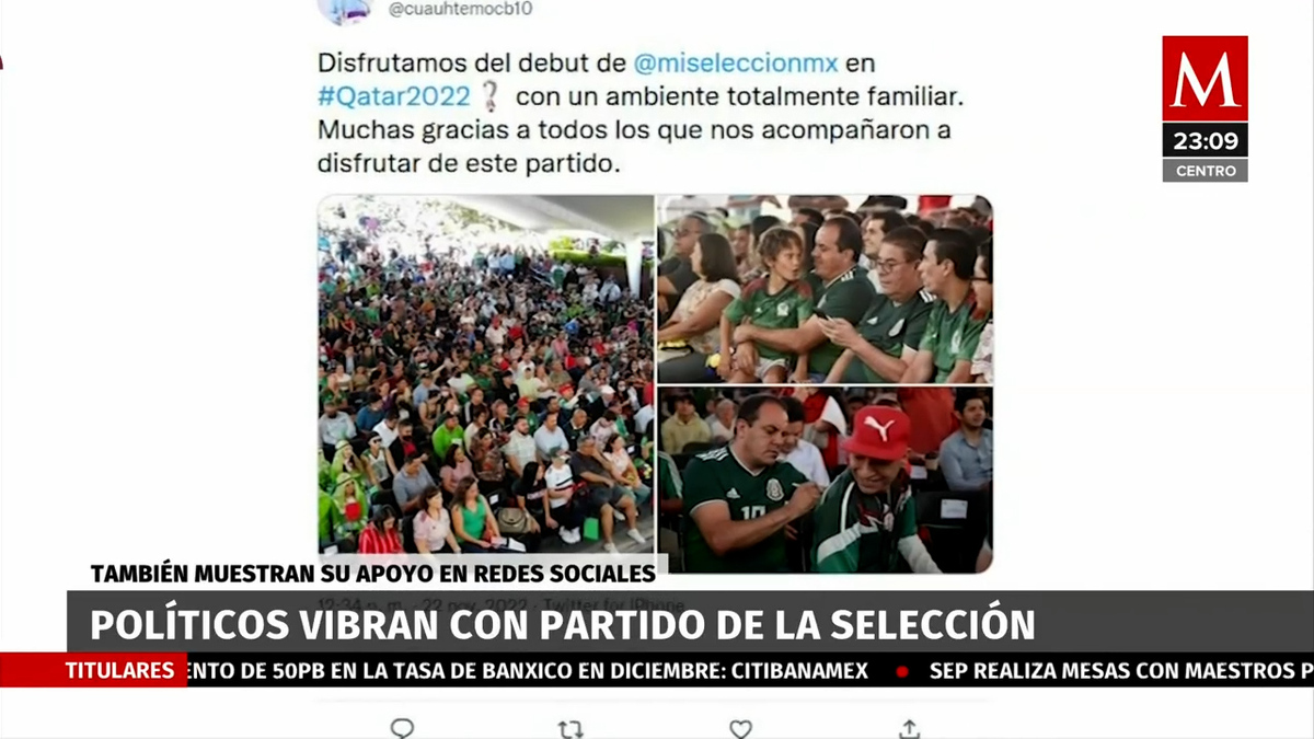 Políticos se unen para apoyar a México en Mundial de Qatar 2022
