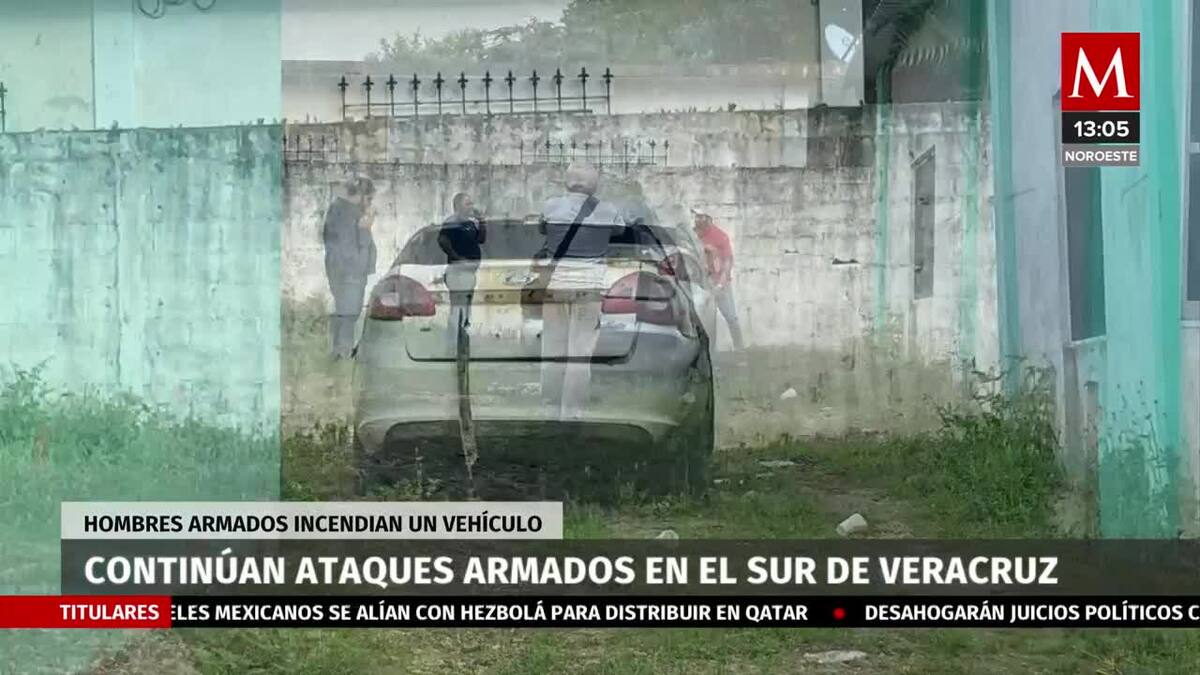 Sujetos armados incendian vehículo en Veracruz