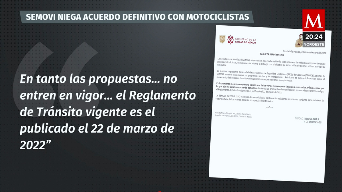 Semovi pospone restricciones en reglamento de tránsito en CdMx