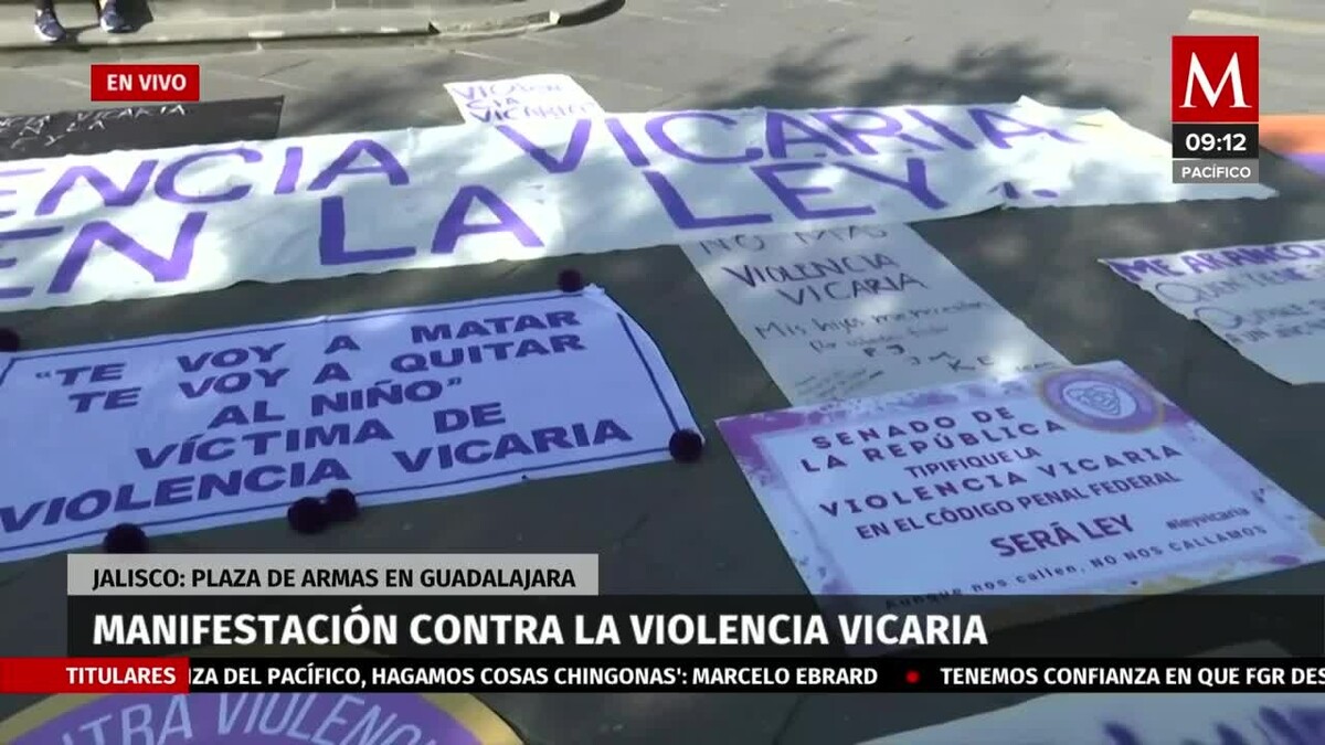Colectivos se manifiestan contra la violencia vicaria en Jalisco