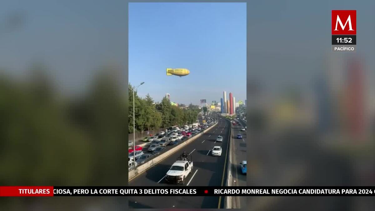 Zepelín de Amnistía Internacional sobrevuela CdMx por 25N
