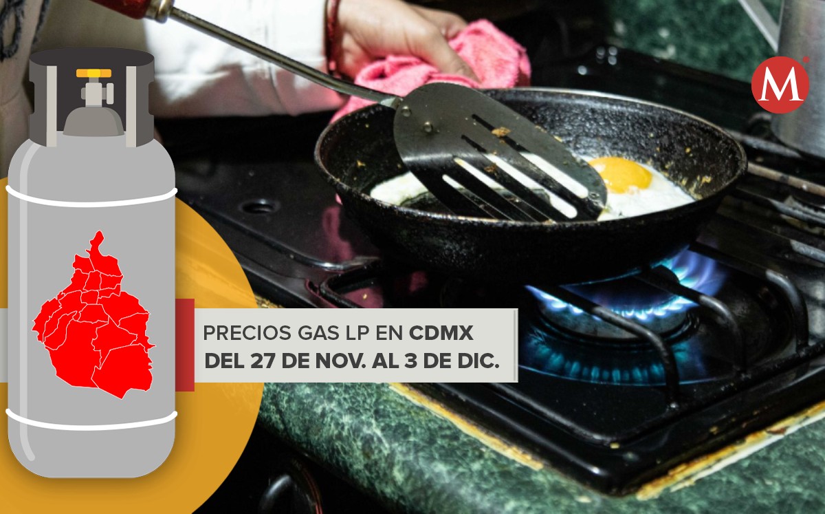 Precio del gas LP en CdMx del 27 de noviembre al 3 de diciembre. (Especial)