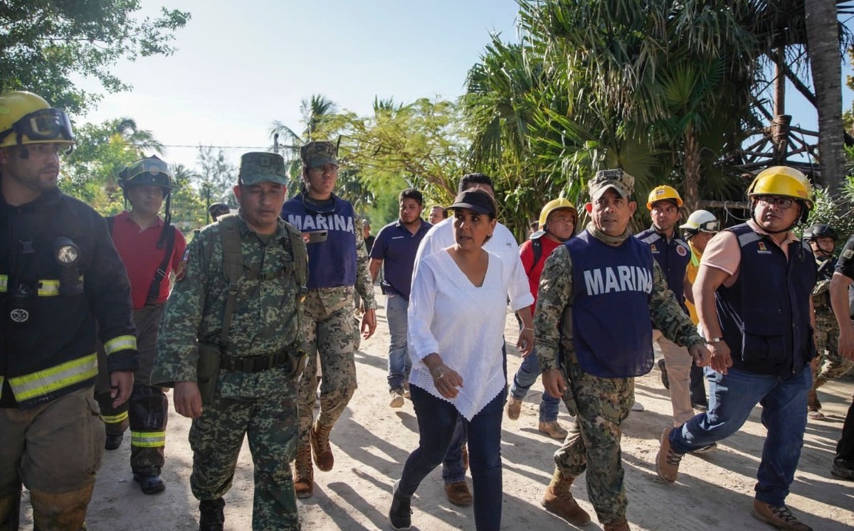 Mara Lezama visita Holbox tras incendio; habitantes piden ambulancia acuática. |  Especial