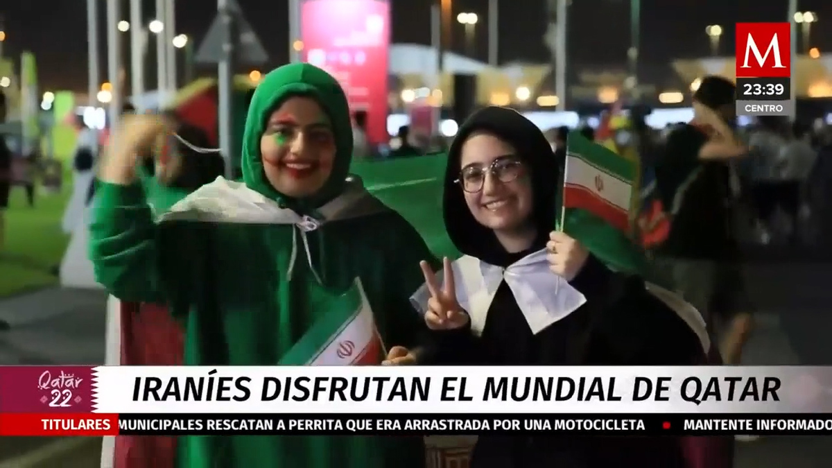 Iraníes disfrutan el mundial de Qatar 2022