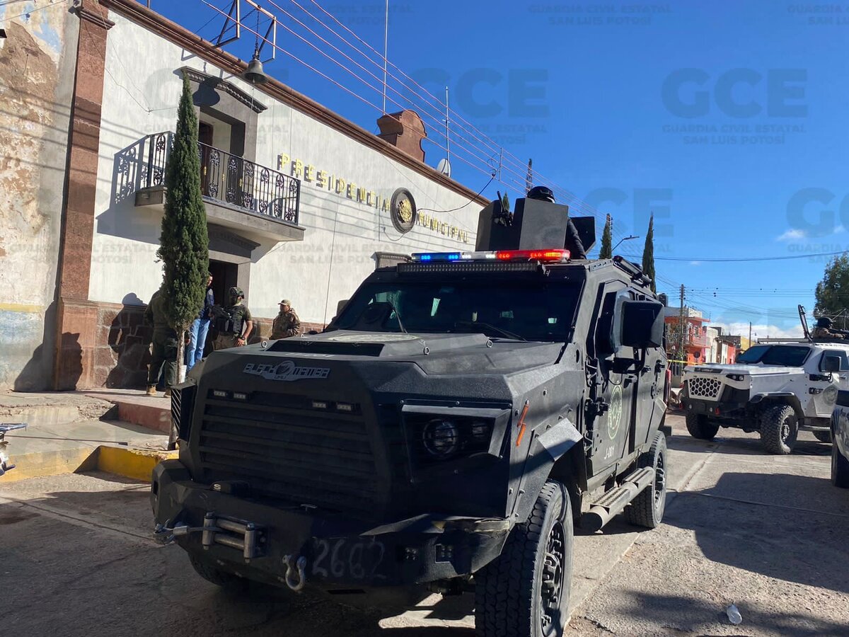 Tras el ataque se desplegó un operativo. (Tomada de @SSPC_SLP)