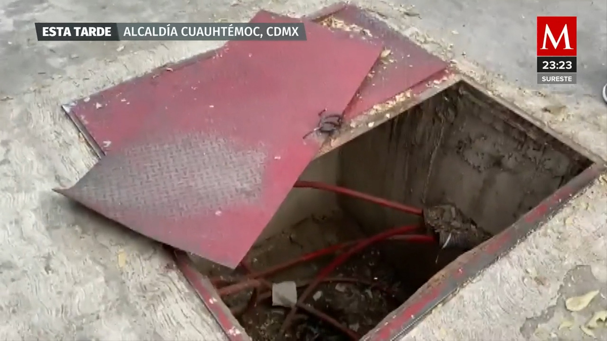 Cae un menor en un registro sin tapa en Cuauhtémoc