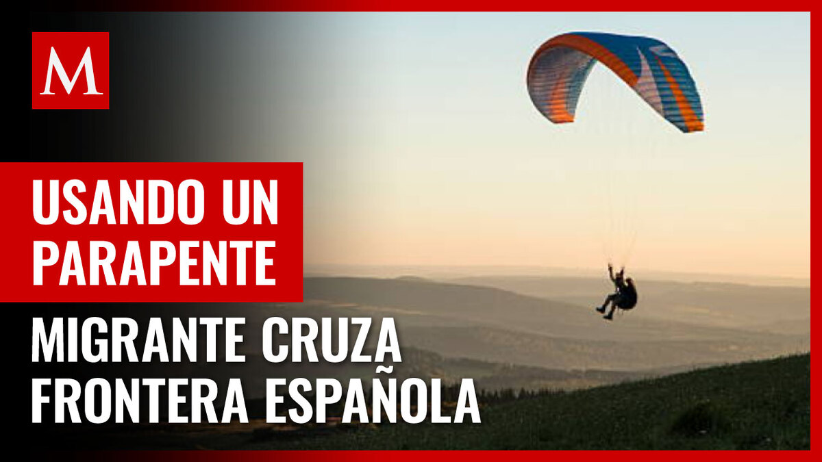 En España, migrante cruza Melilla en paracaídas