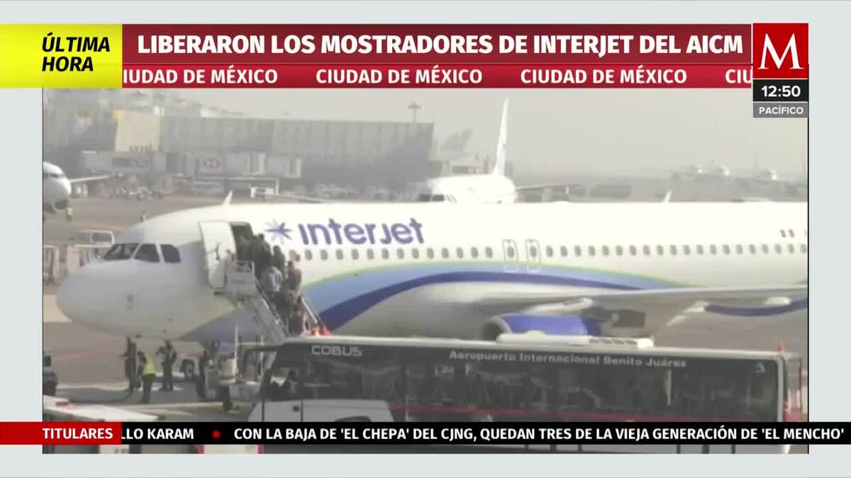 Liberan mostradores de Interjet de AICM
