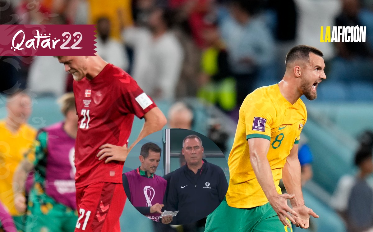El mensaje de Dinamarca que 'ayudó' a Australia a pasar a octavos de final en el Mundial (AP)