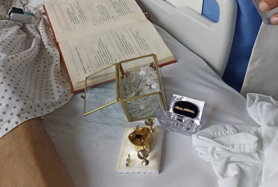 Boda en Hospital de Tulancingo. (Especial)