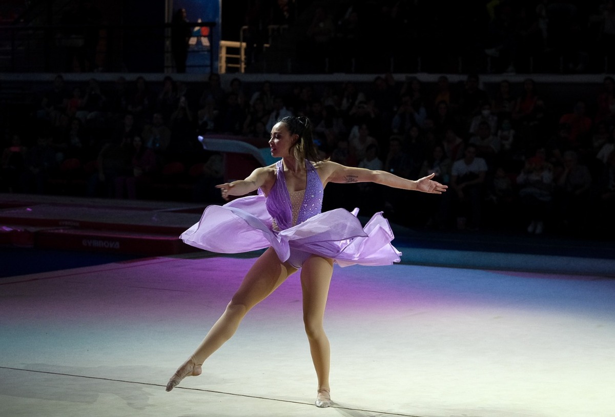 Ruth Castillo de despide de la gimnasia rítmica en Arena Astros (Cortesía)