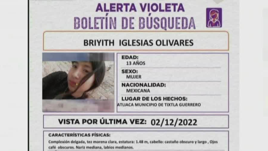 Emiten alerta violeta por menor desaparecida en Guerrero