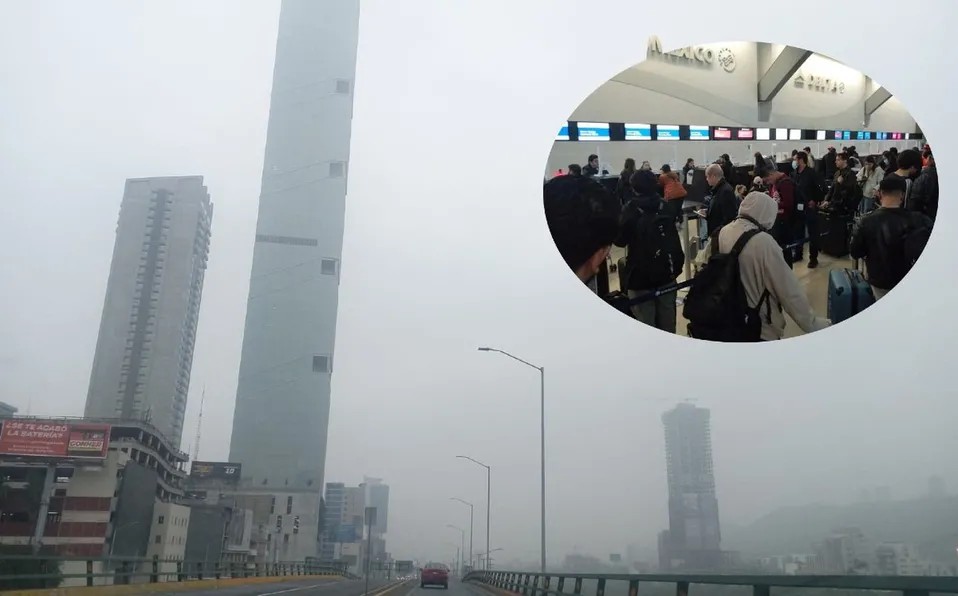Niebla cubre el Área Metropolitana de Monterrey y afecta vuelos