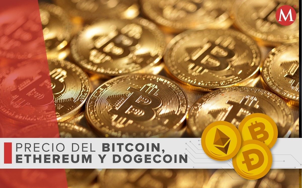 Precio de las criptomonedas bitcoin, ethereu, y dogecoin. Foto: (Reuters)