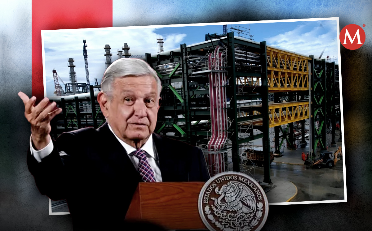 El Presidente recordó que la refinería de Dos Bocas tendrá la capacidad de procesar 340 mil barriles diarios. Foto: ESPECIAL