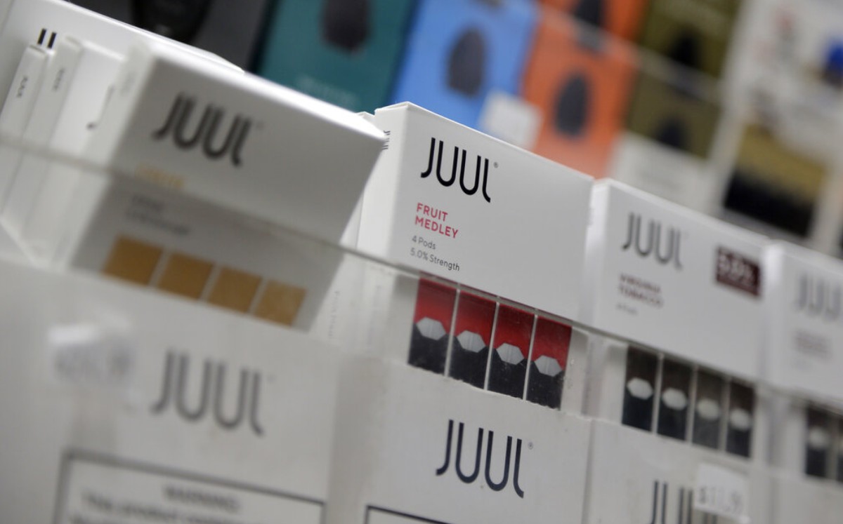 Juul, la empresa fabricante de vapeadores. Foto: (AP)