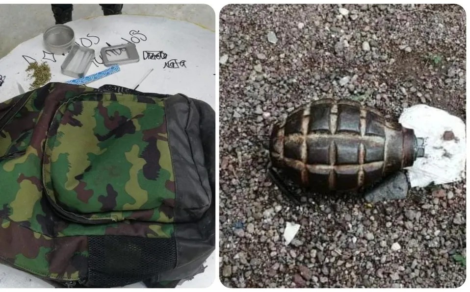 En SLP, hallan granada y mariguana en mochila de alumno de bachillerato