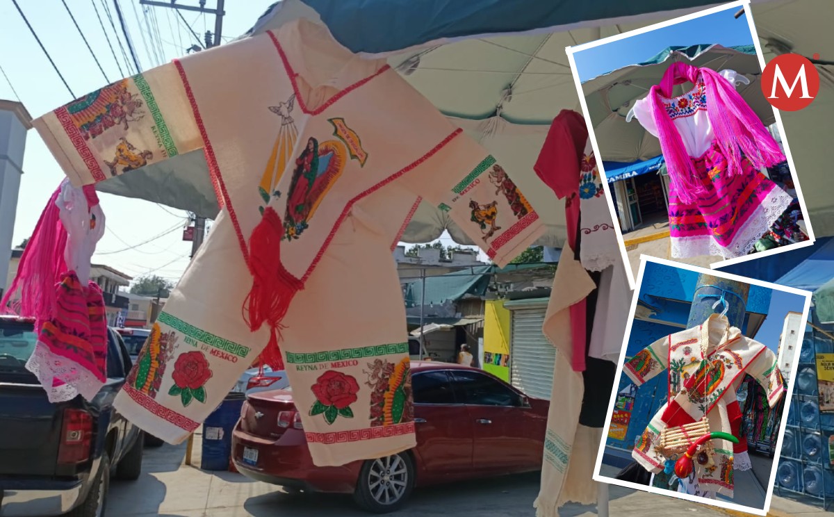 Vestimenta para el Día de la Virgen se vende de 300 hasta 500 pesos