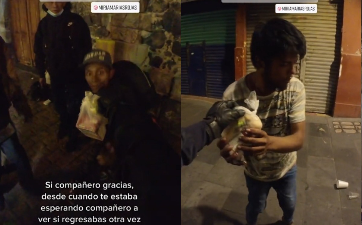 Hombre regala comida a gente de la calle | TikTok