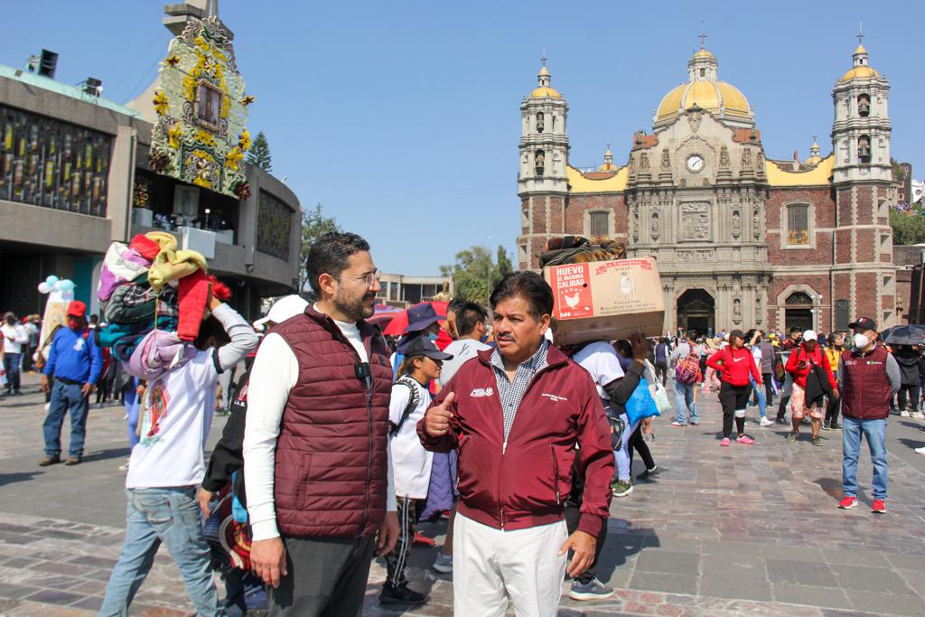 Martí Batres supervisó el operativo de seguridad en la Basílica de Guadalupe. (Especial)