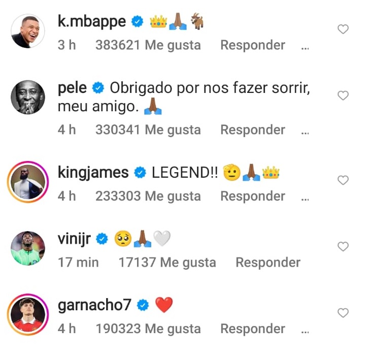 Mensajes de apoyo a Cristiano Ronaldo tras su eliminación del Mundial de Qatar (Instagram)