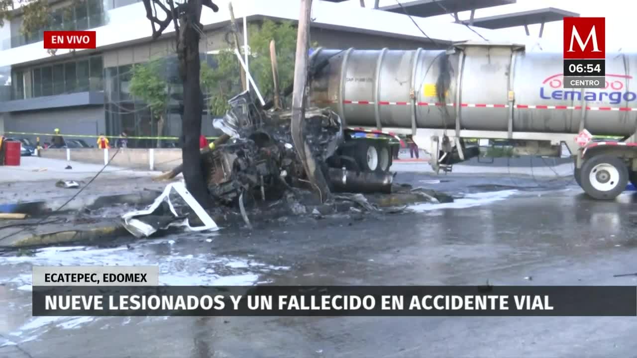 Nueve lesionados y una persona fallecida en accidente en Ecatepec