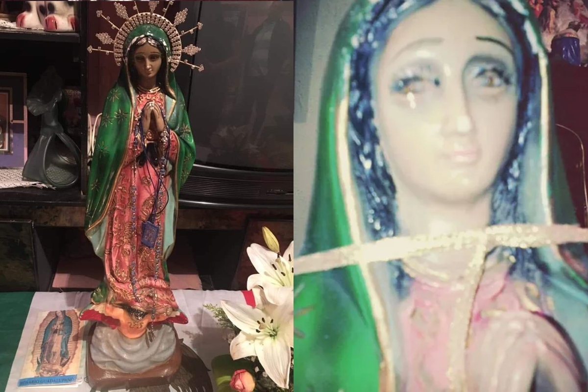 Velan a figura de Guadalupana que aseguran que llora | Damián Ramírez