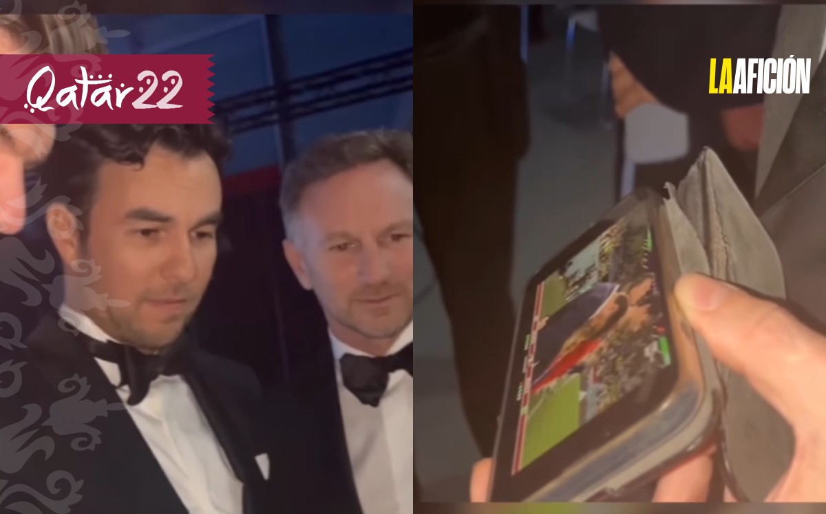 Checo Pérez y Max Verstappen son captados disfrutando de juego mundialista en gala de la FIA (Especial)