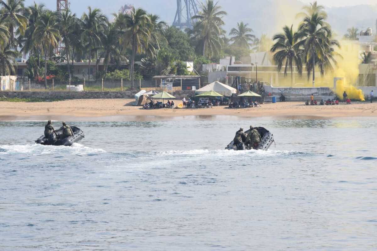 Los ejercicios fueron realizados por elementos pertenecientes al Batallón Anfibio de Infantería de Marina Número Dos. (Especial)