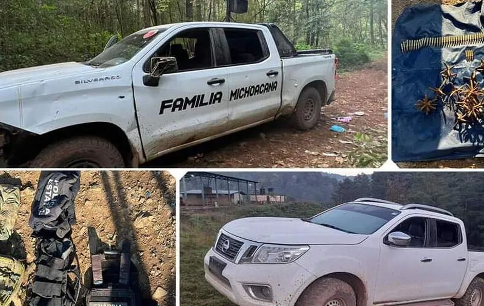 En Guerrero, aseguran camionetas con letras de La Familia Michoacana en El Durazno