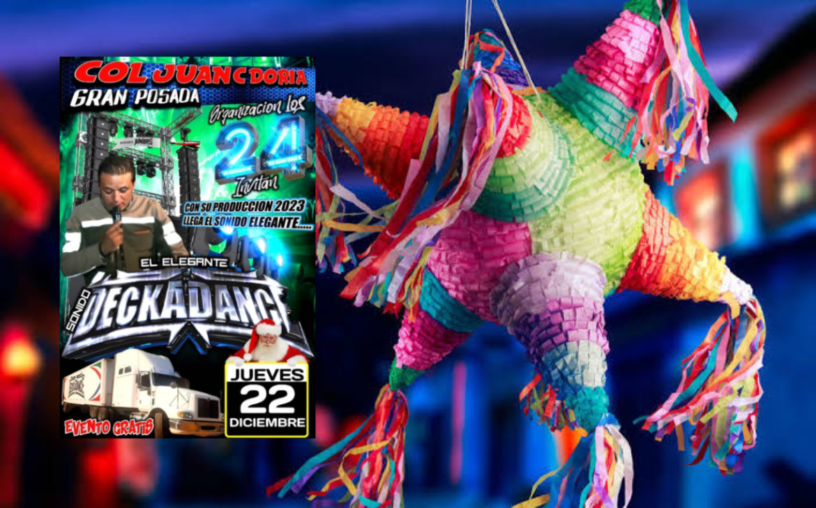Sonideros presentes en posadas de Pachuca.