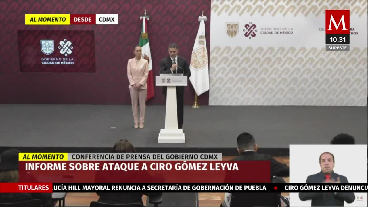 "Fue un ataque directo": Sheinbaum y Harfuch dan informe sobre ataque a Ciro Gómez Leyva