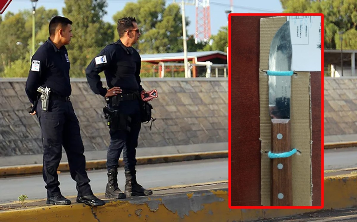 Al ver a los uniformados sacó de entre sus ropas el cuchillo. (Especial)