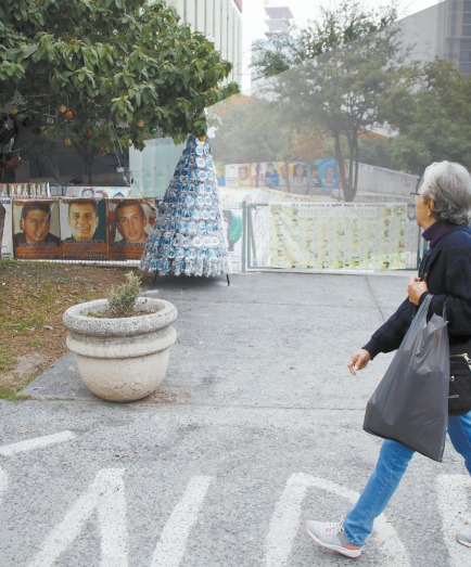 El pino se encuentra en el cruce de Washington y Zaragoza, en pleno Centro. FOTOS: JORGE LÓPEZ