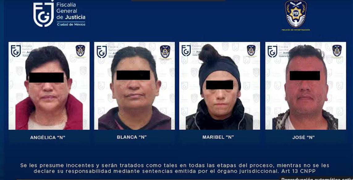 Angélica "N", Blanca "N", Maribel "N" y José "N"